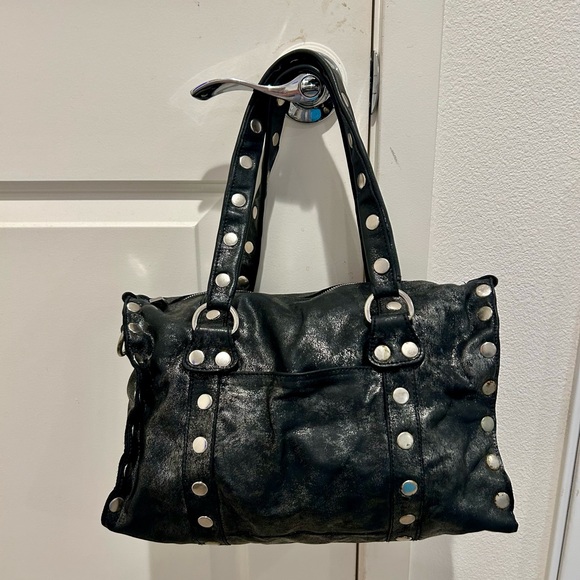 Hammitt Handbags - Hammitt Westwood Black Riveted Hand Bag/Satchel